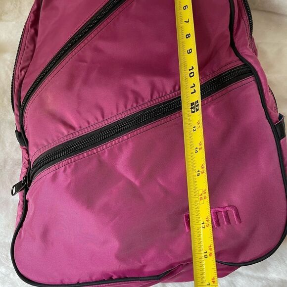 Maggie Matter extra large dark pink Nylon sling back shoulder bag ,bla… - Picture 8 of 12